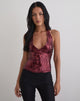 Afbeelding van Cosio Halter Top in Mix Pailletten Maroon