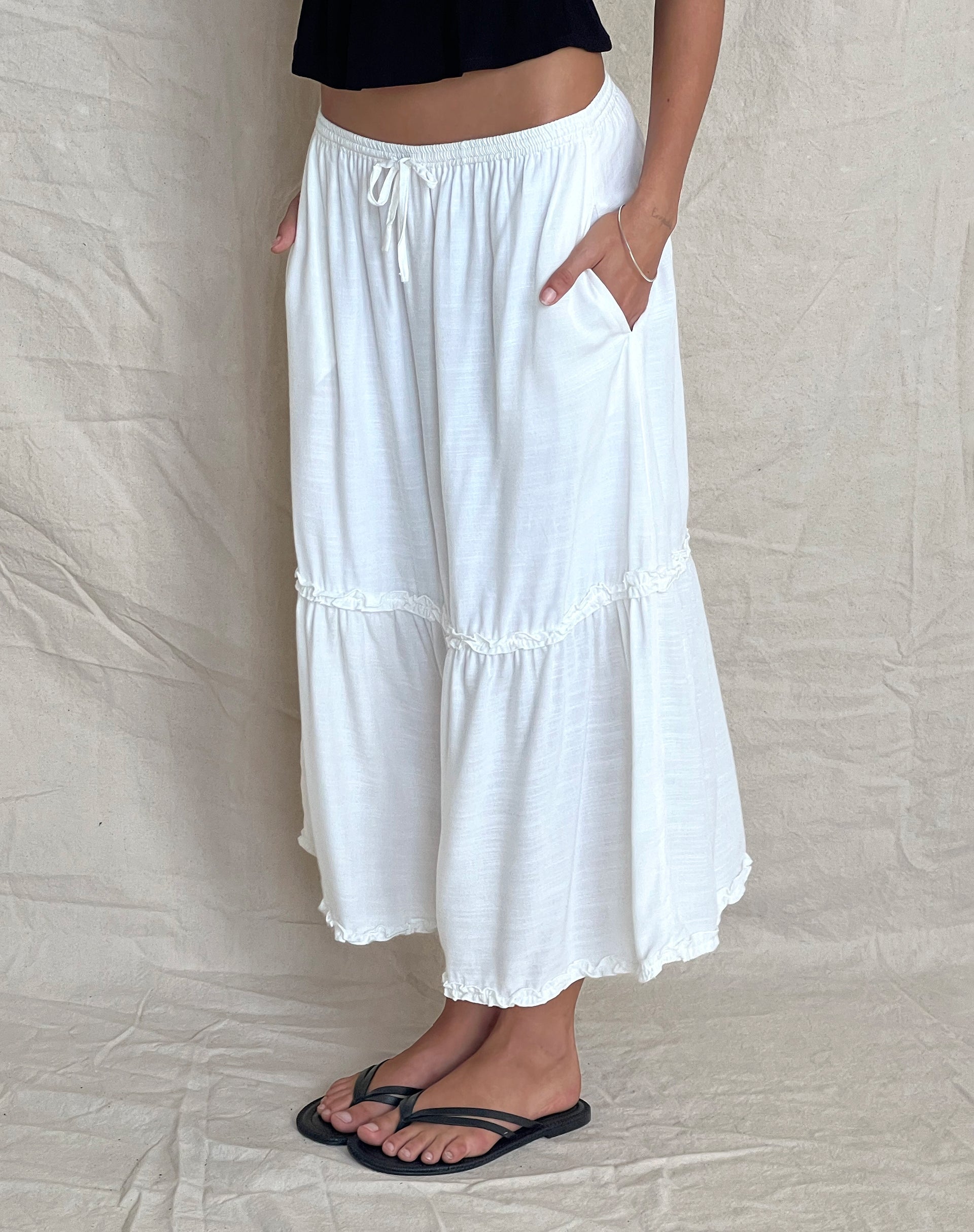 Afbeelding van Iyana Midi rok in Off White