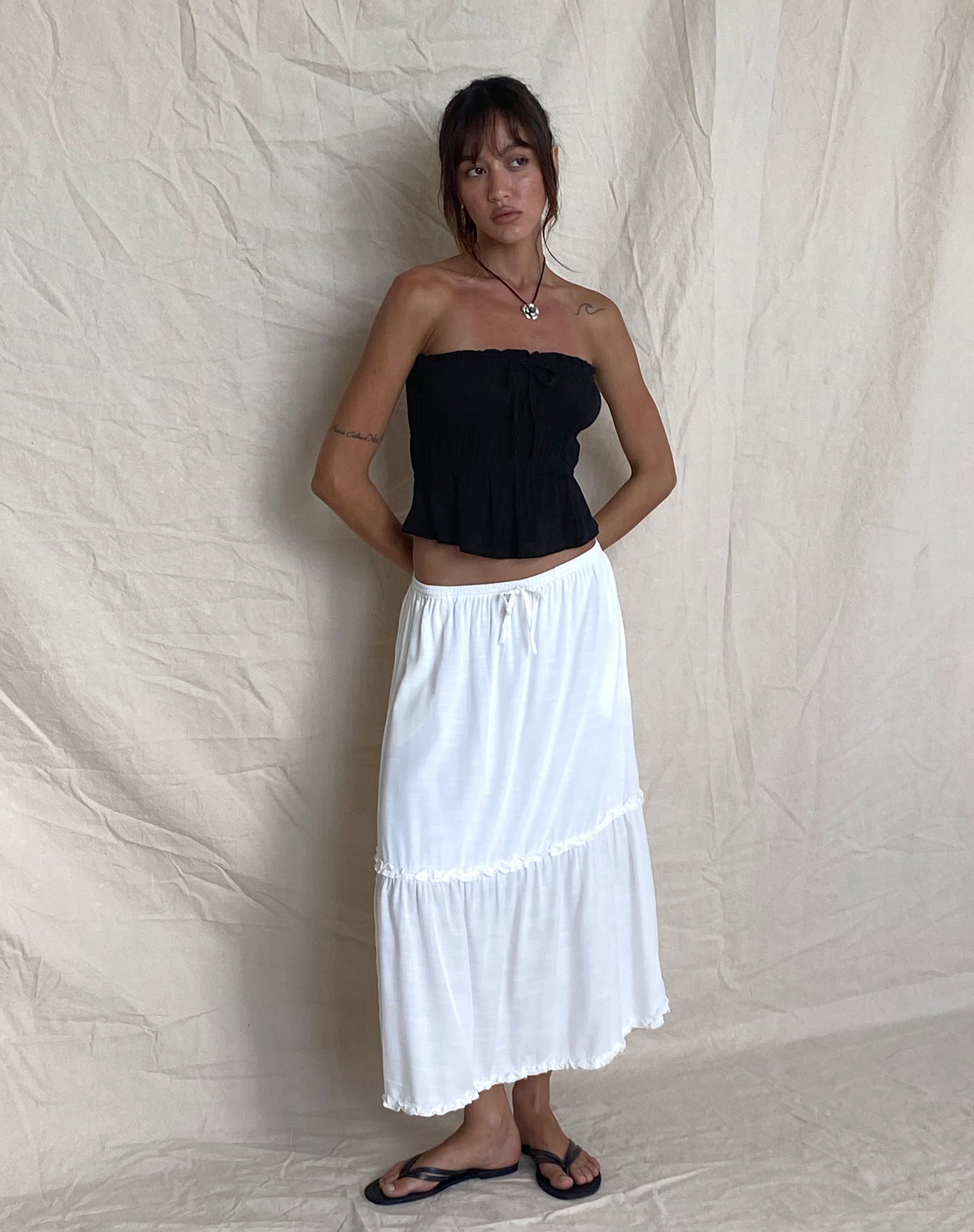 Afbeelding van Cove Bandeau Top in Crinkle Black