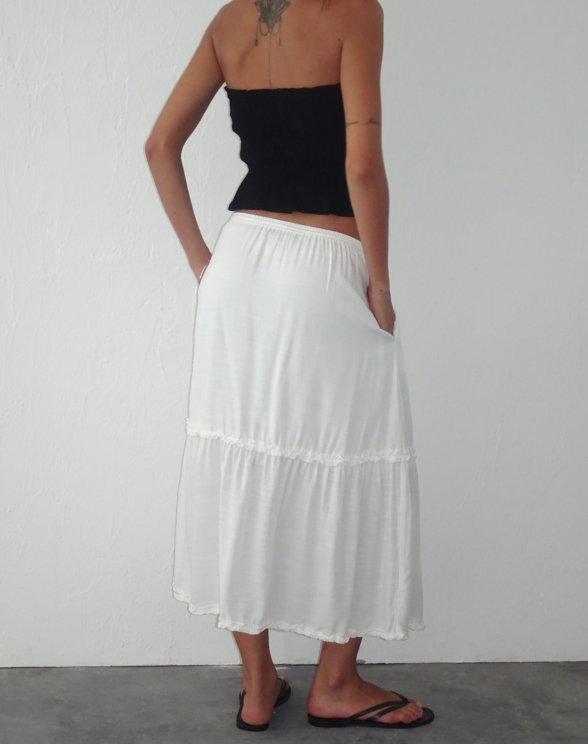 Afbeelding van Iyana Midi rok in Off White