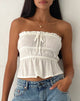 Afbeelding van Cove Bandeau Top in Crinkle Off White