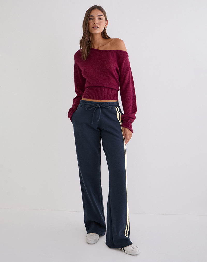 Image of Covero Jogger in Navy with Buttermilk Binding