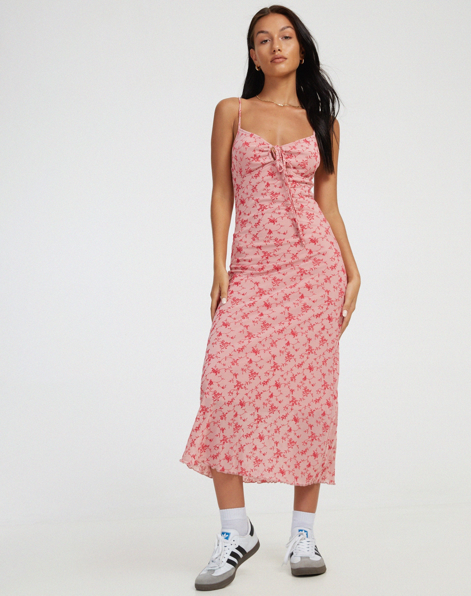 Afbeelding van Coya Maxi Dress in Love Bloom Pink Flock