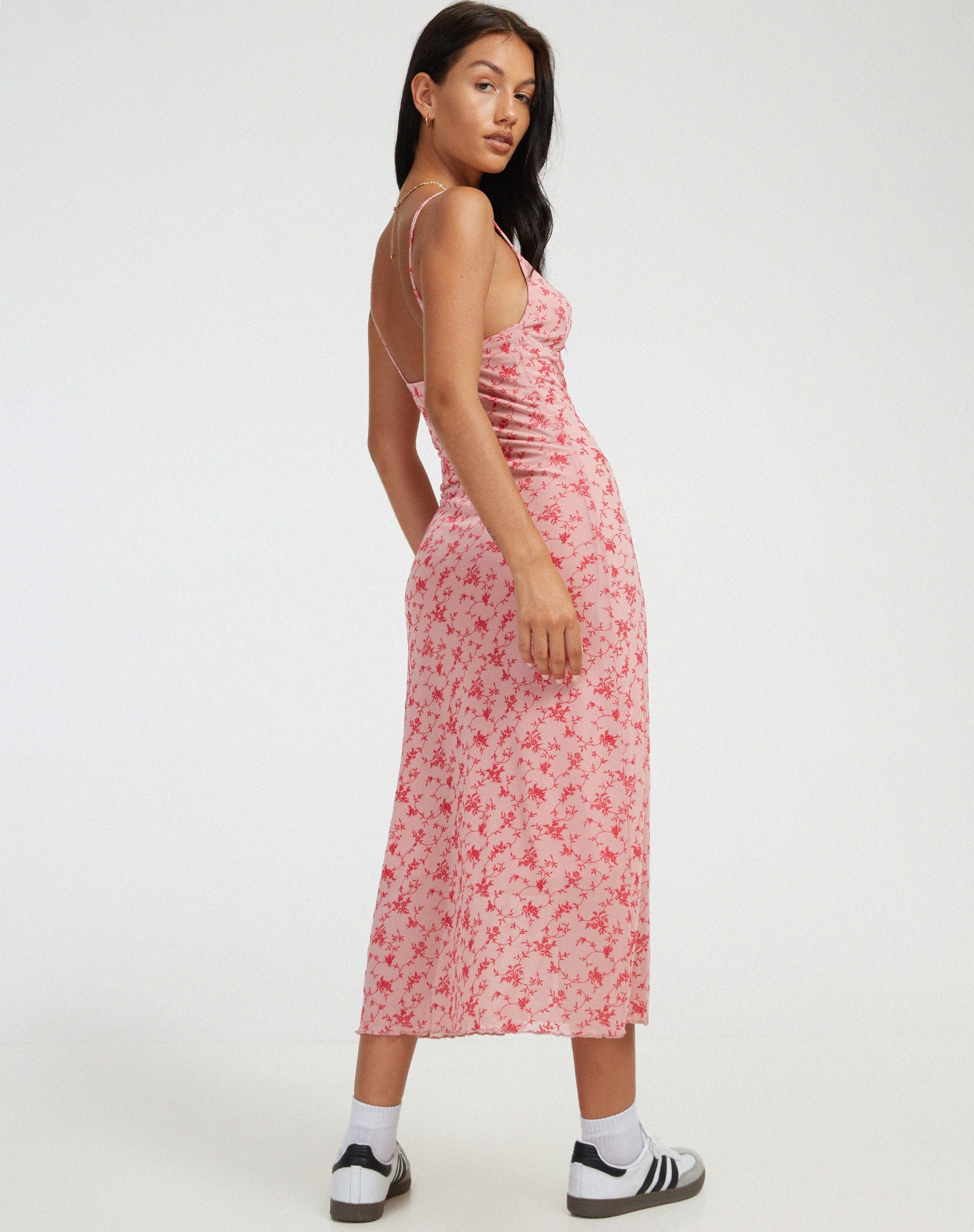 Afbeelding van Coya Maxi Dress in Love Bloom Pink Flock