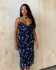 Afbeelding van Coya Maxi Dress in Mesh Navy Diffused Floral