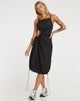 Afbeelding van Daichi Midi Dress in Parachute Zwart