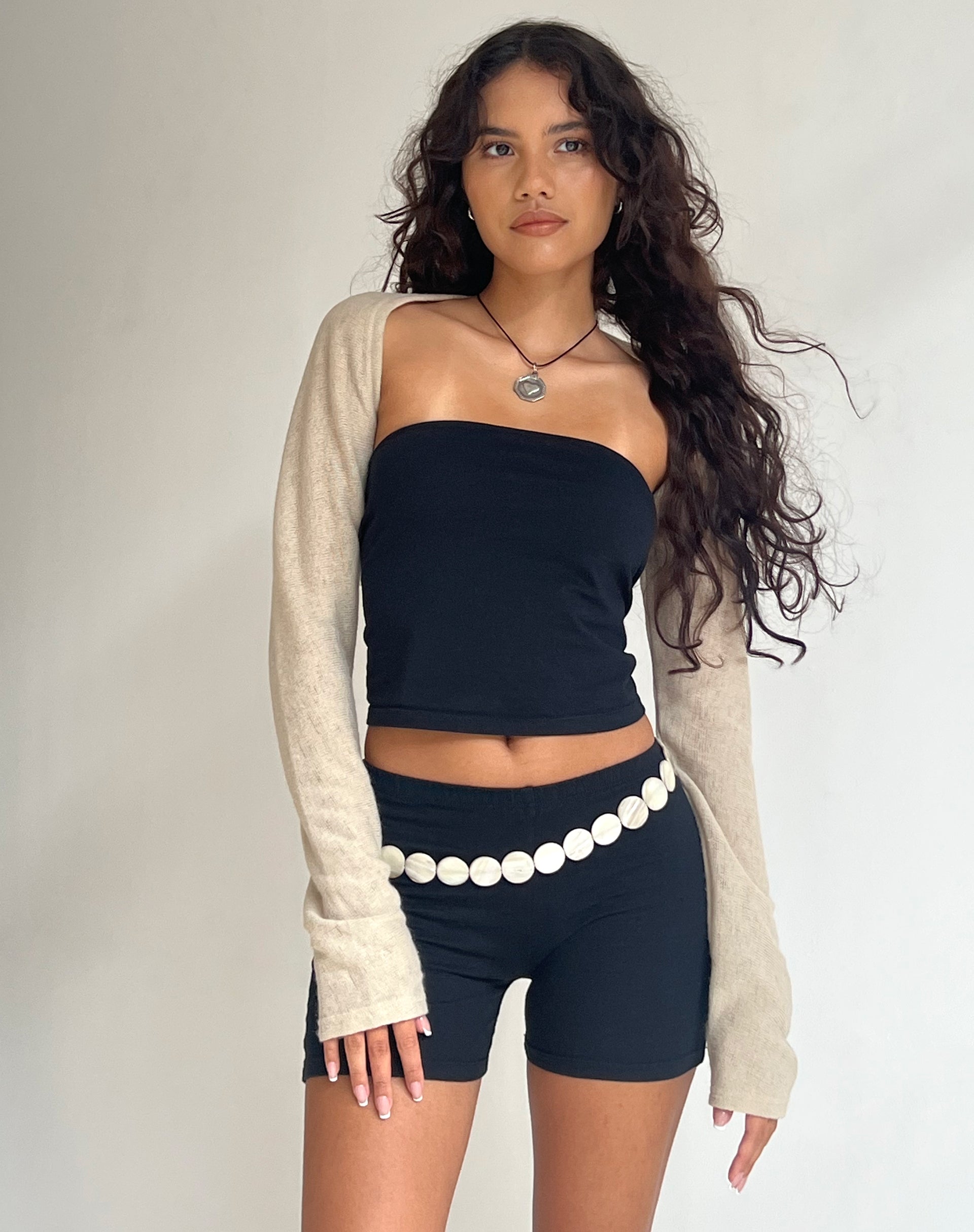 Afbeelding van Dalika Gebreide Shrug Top in Haver