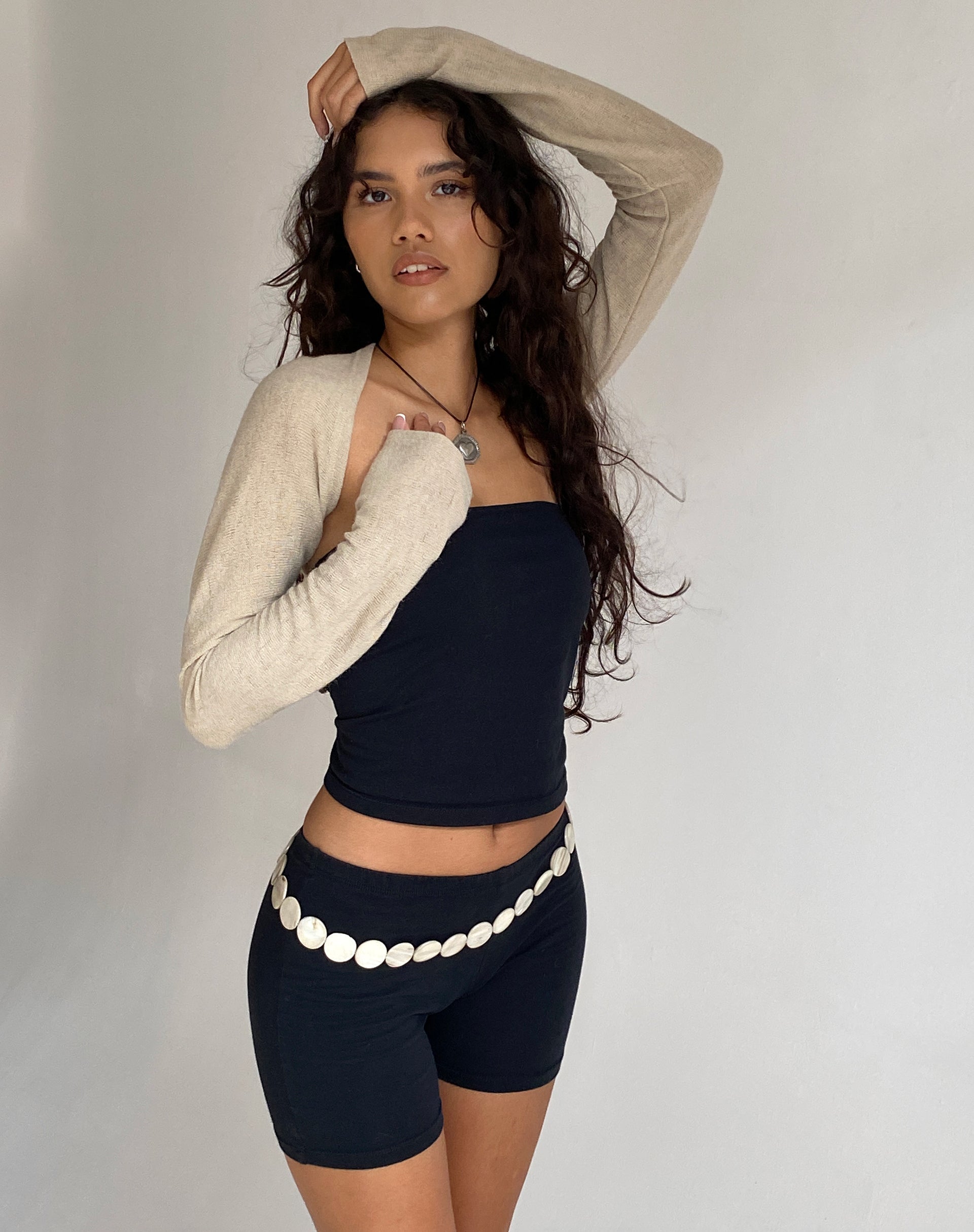 Afbeelding van Dalika Gebreide Shrug Top in Haver