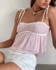 Afbeelding van Damaris Cami Top in Roze met Ivory Binding