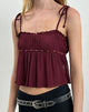 Afbeelding van Damaris Cami Top in Wijn met Studs