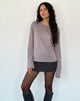 Afbeelding van Damon Baggy Top met lange mouwen in Elephant Grey Tissue Jersey