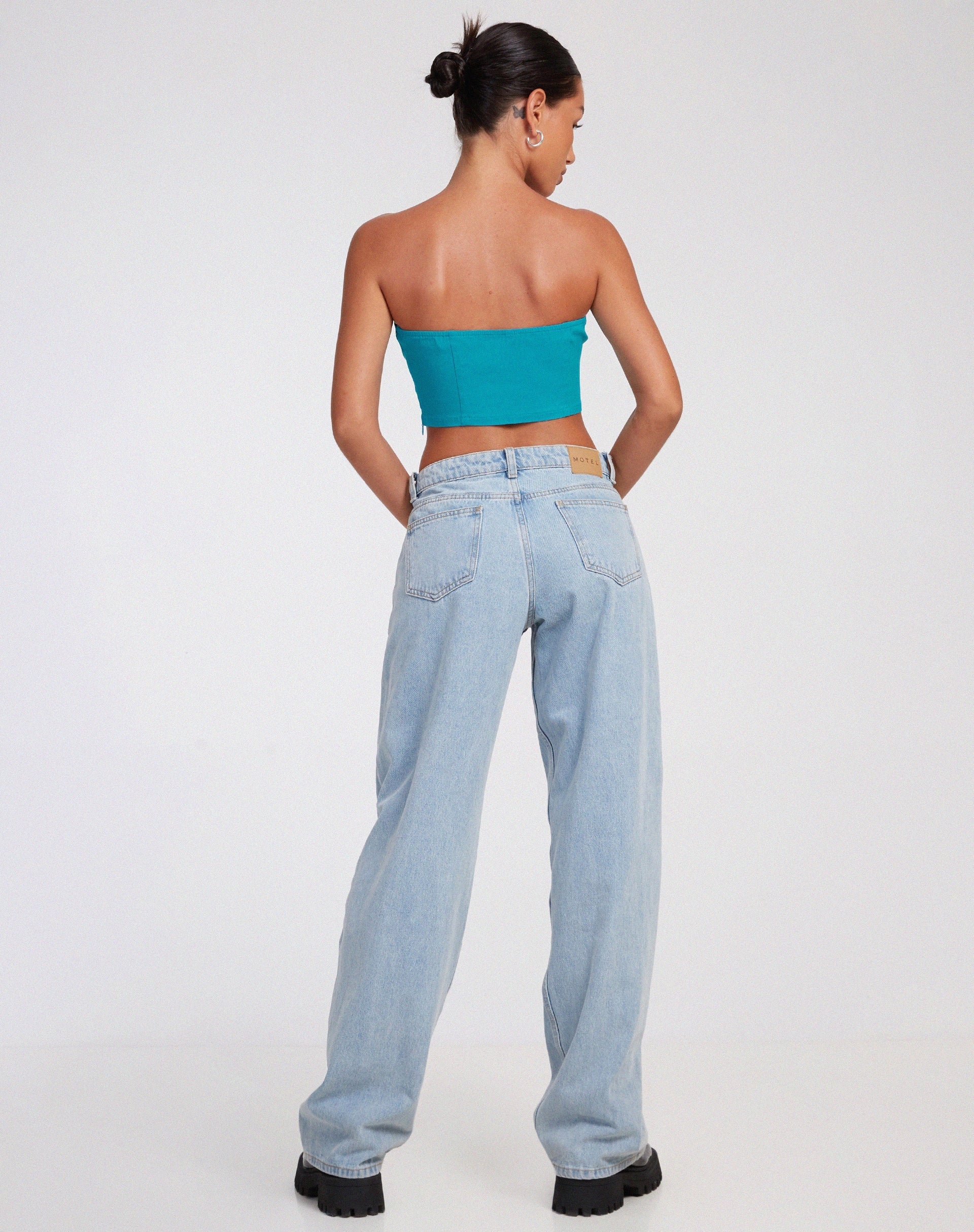 Afbeelding van Danela Bandeau Top in Getailleerd azuurblauw