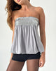 Afbeelding van Danuta Longline Bandeau Top in Grijs lovertje