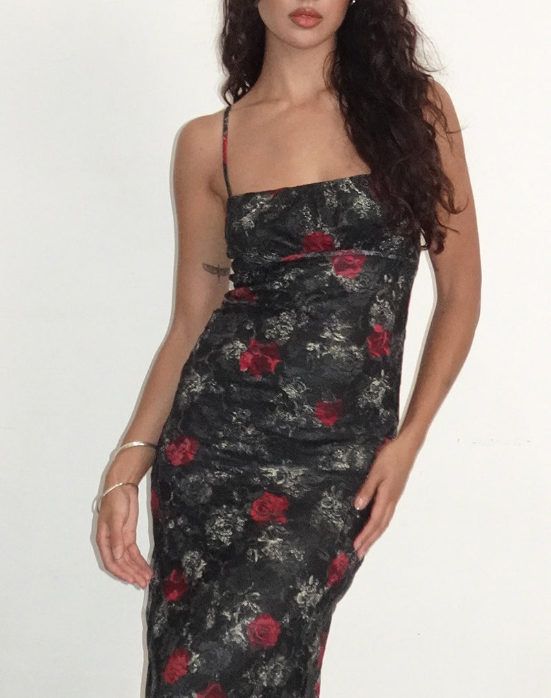 Afbeelding van Darsih Maxi Dress in Lace Midnight Bloom