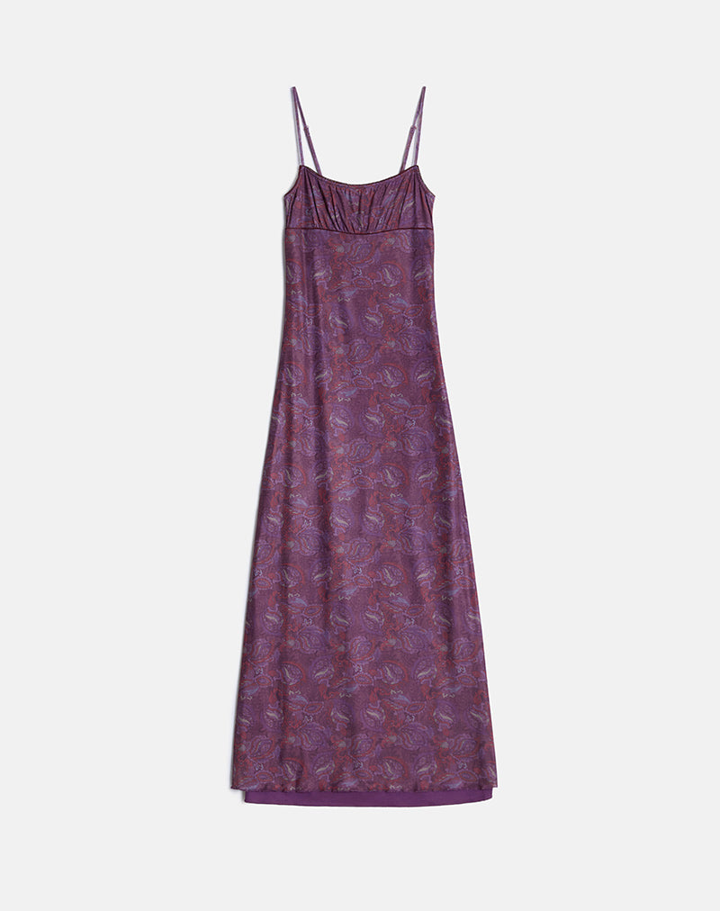 Image of Darsih Maxi Dress in Regal Paisley Purple