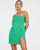 Afbeelding van Datista Mini Dress in Satin Rose Jade Green