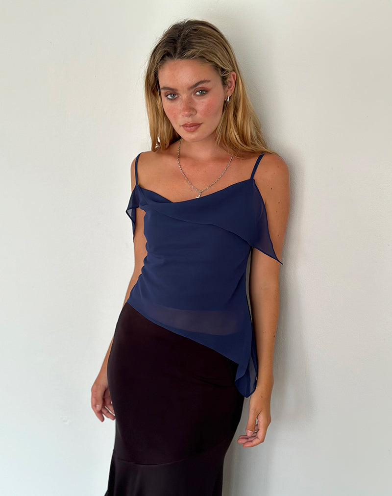 Afbeelding van Davila Top in Chiffon Ocean Storm