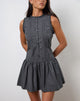 Afbeelding van Dayara Mini Dress in Poplin Charcoal Grey
