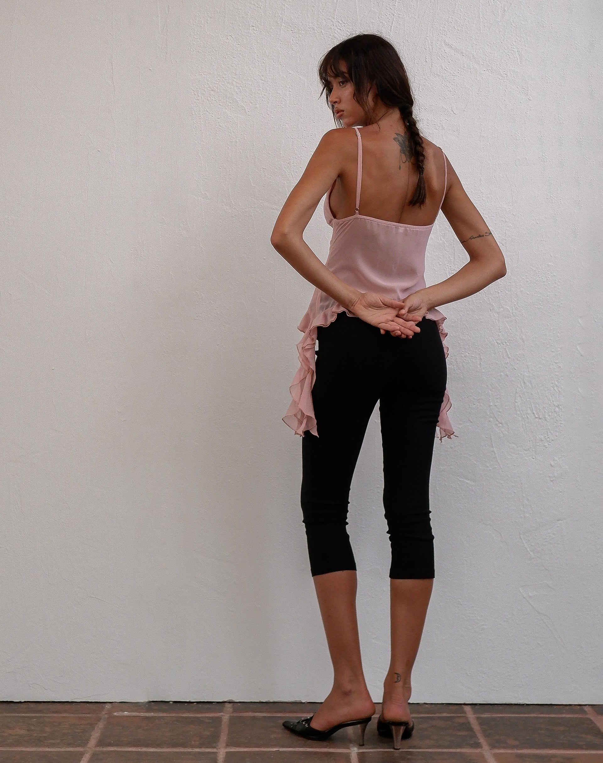 Afbeelding van Daytona top met ruches in chiffon roze