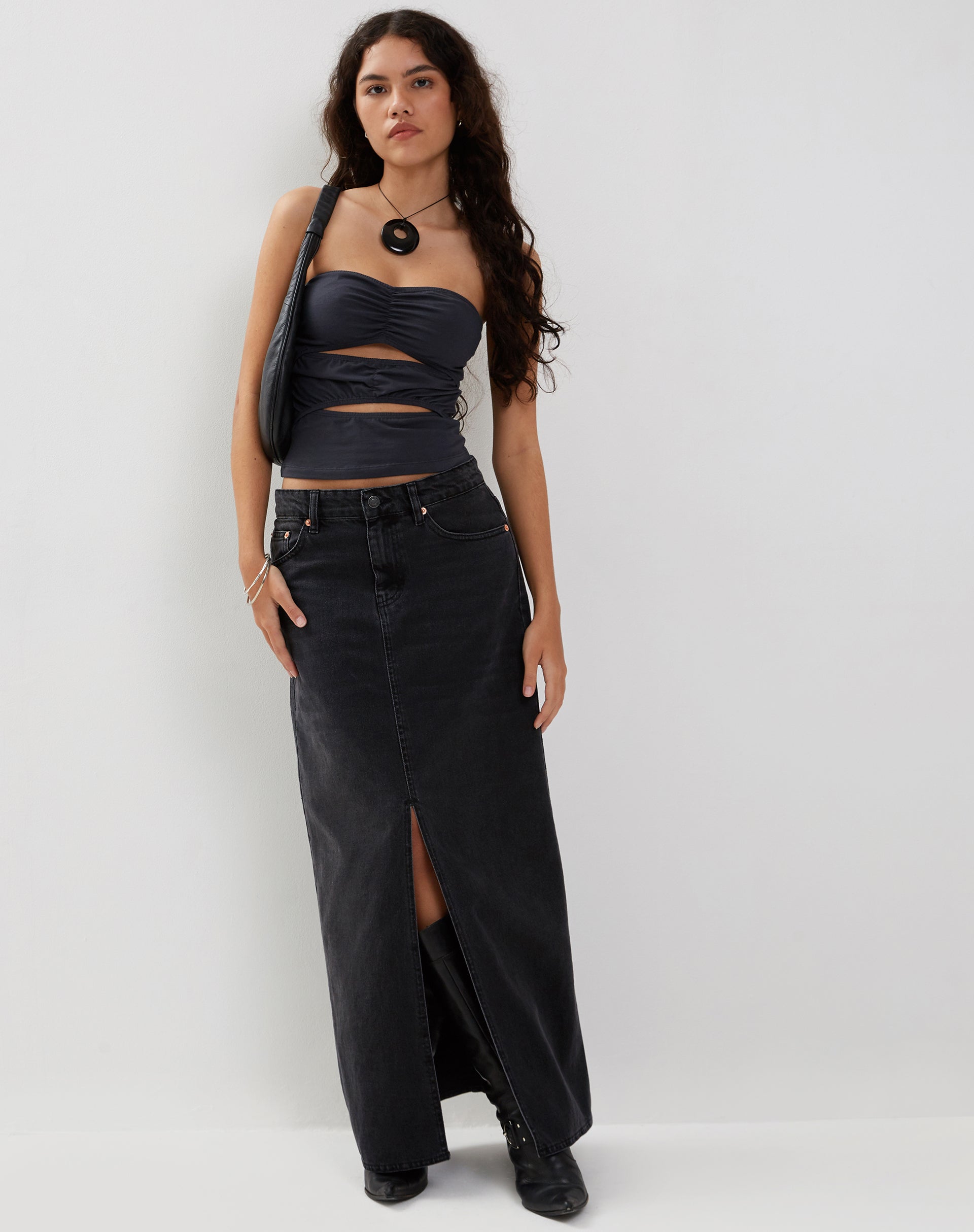Afbeelding van Dayu Bandeau Crop Top in Ocean Storm