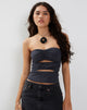Afbeelding van Dayu Bandeau Crop Top in Ocean Storm