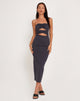 Afbeelding van Dayuna Bandeau Midi Dress in Ocean Storm