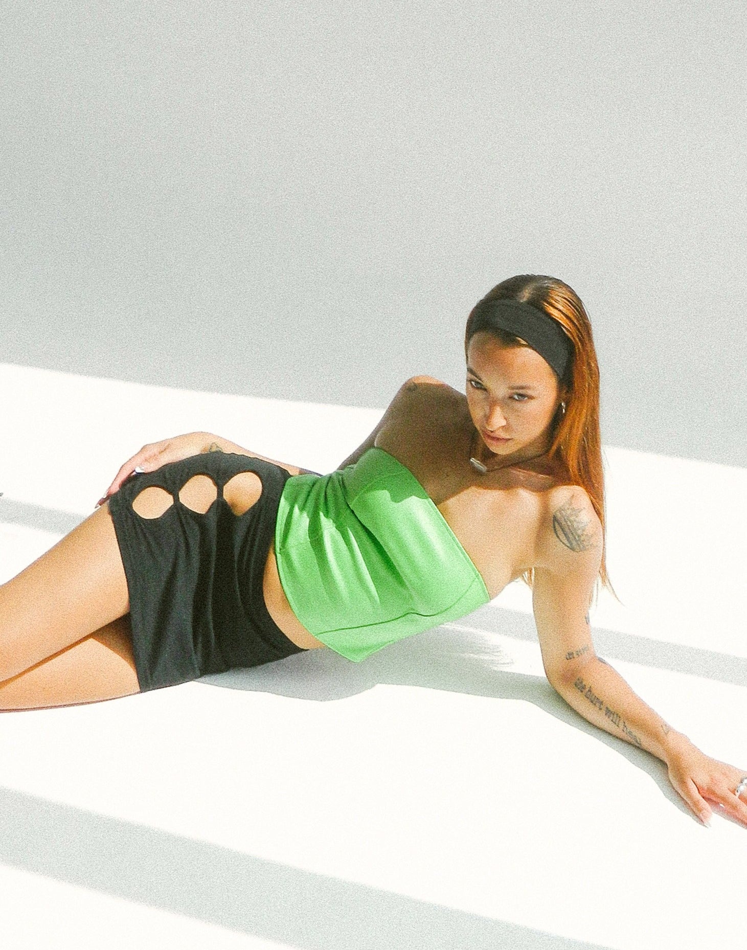 Afbeelding van Dena Corset Top in PU Neon Groen