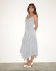Afbeelding van Devon Midi Dress in Flock Chic Petals Grijs