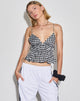 Afbeelding van Dilara Cami Top in Zwart-wit Gingham