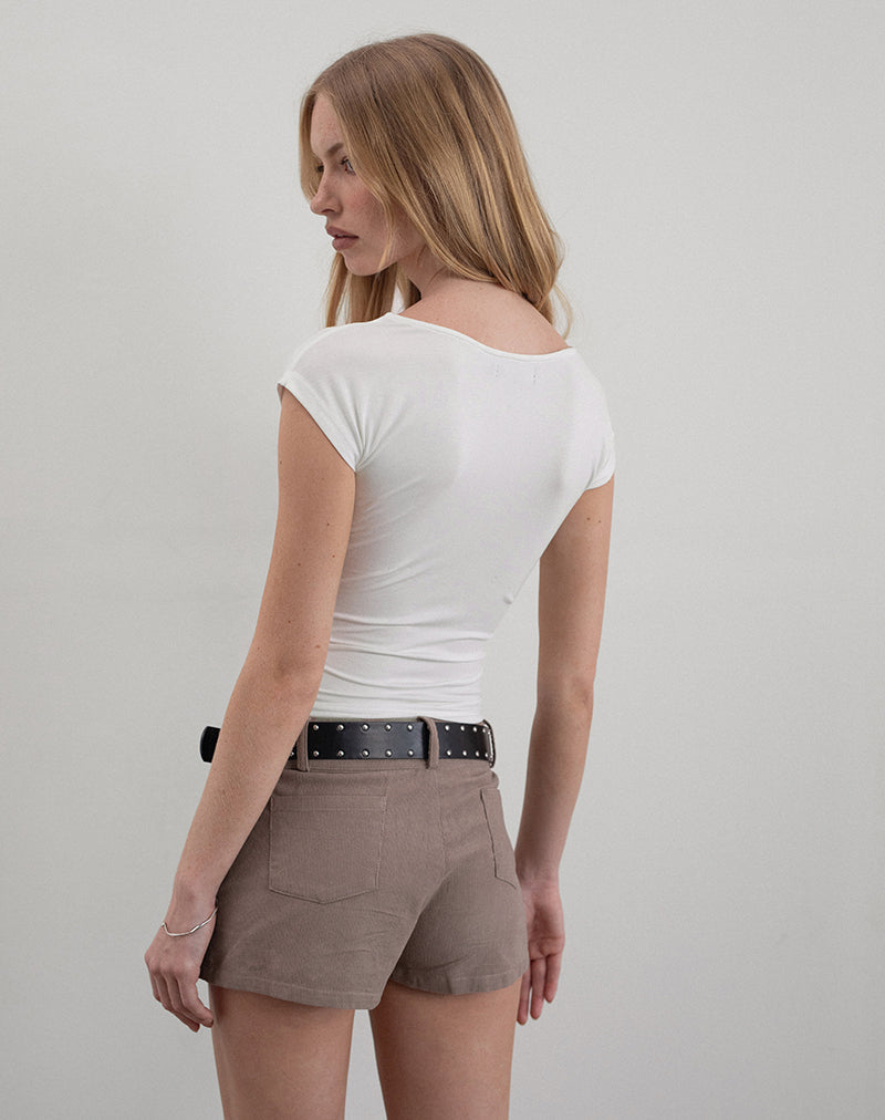 Afbeelding van Dolores Wrap Top in Rayon Jersey Ivoor
