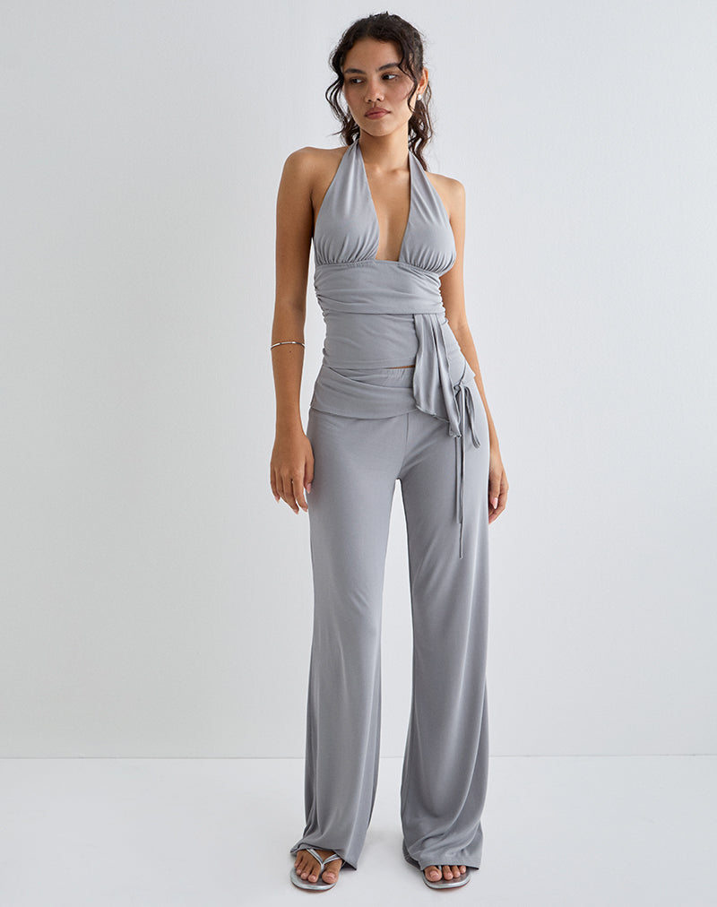 Donata broek in grijs met riem