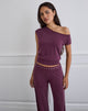 Afbeelding van Elysian Asymmetrische Top in Cupro Plum