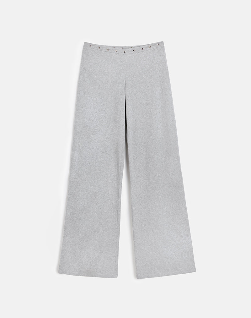 Afbeelding van Dorala Low Rise Broek met Oogjes in Grijs Marl