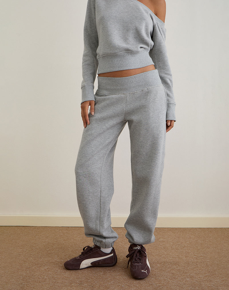 Epsie oversized jogger in grijs gemêleerd