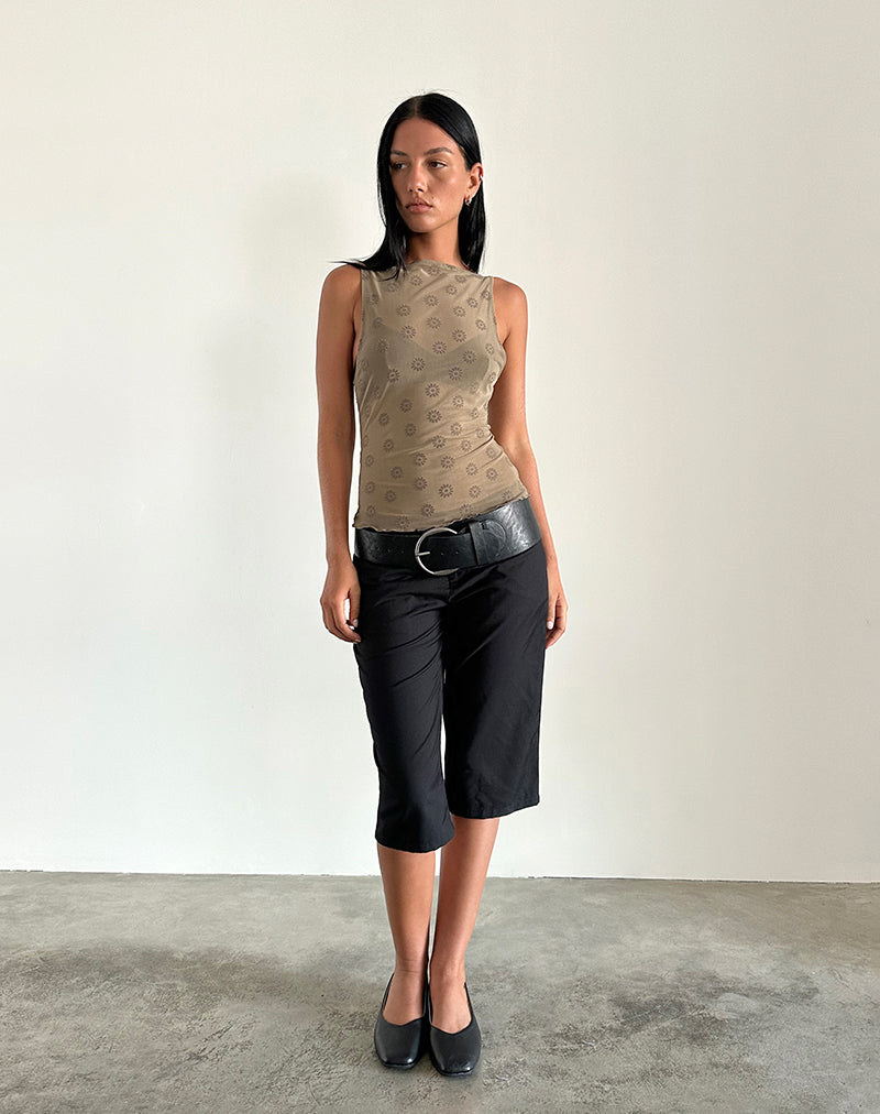 Afbeelding van Dudley Vest Top in Daisy Flock Lichtbruin
