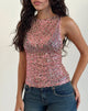 Afbeelding van Dudley Vest Top in Pailletten Mesh Rose Goud
