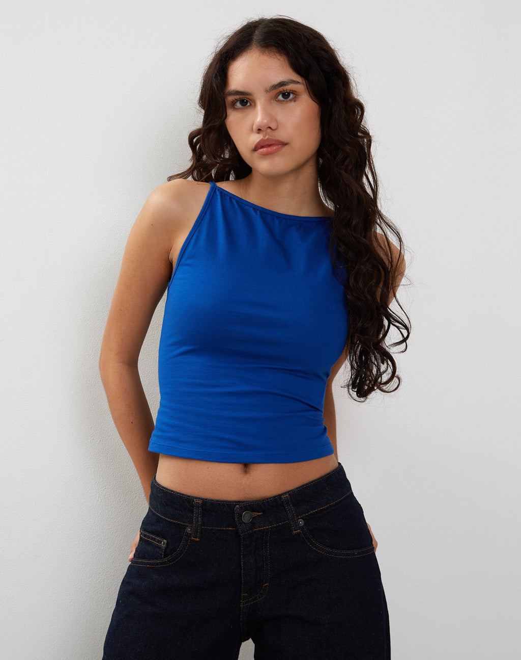Dudley Vest Top in Kobalt