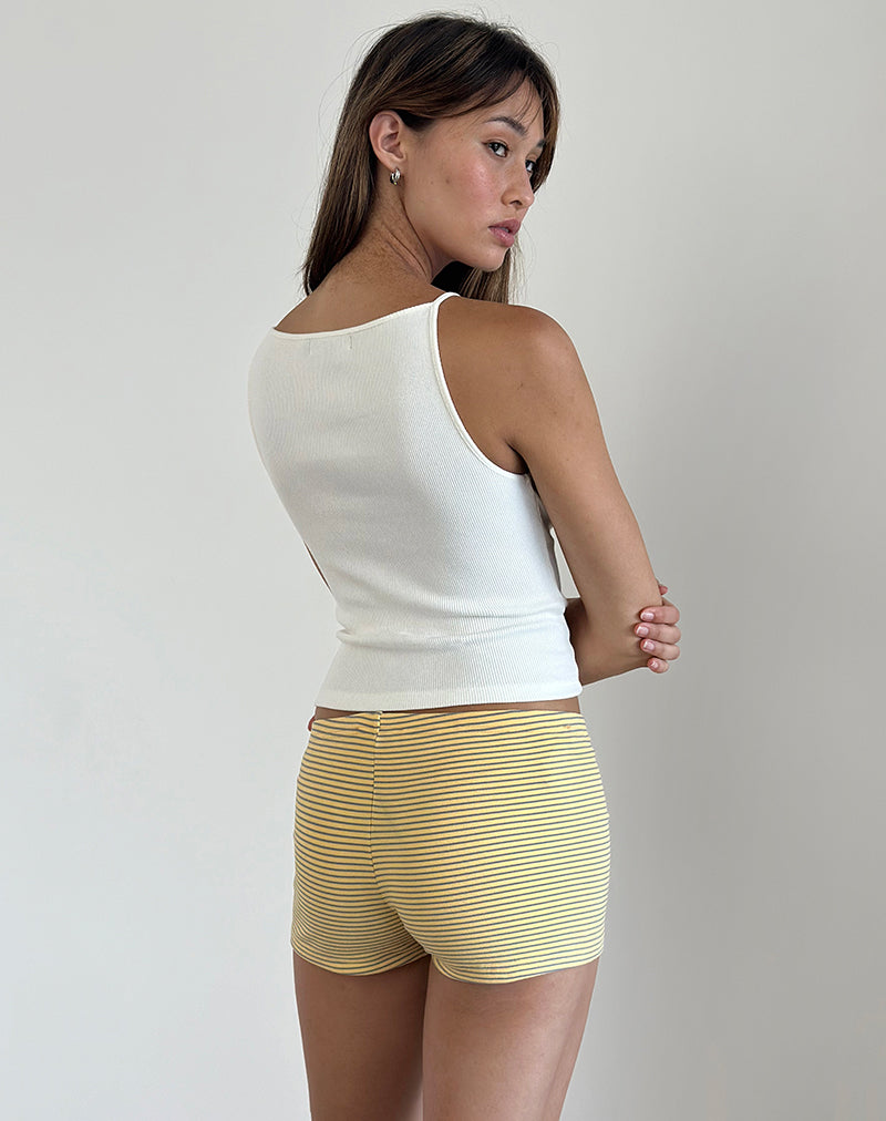 Afbeelding van Dudley Ribbed Vest in Off White