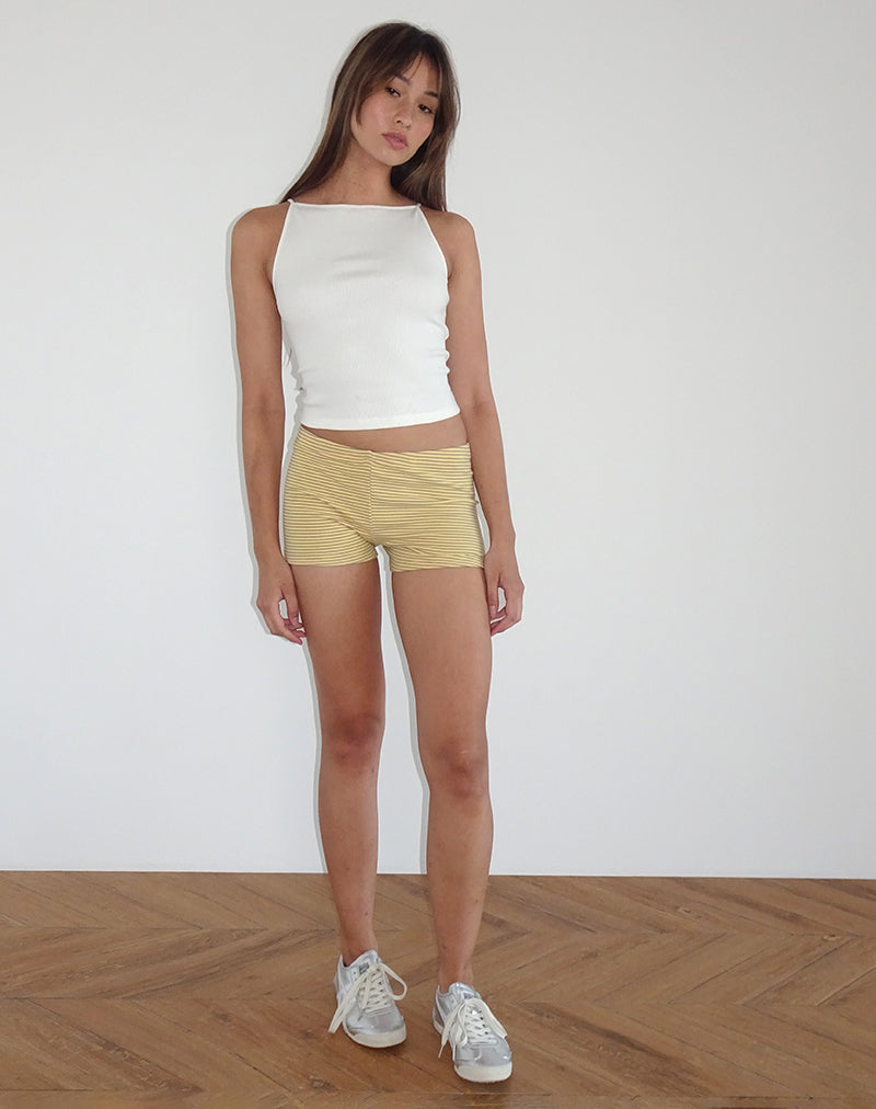 Afbeelding van Dudley Ribbed Vest in Off White