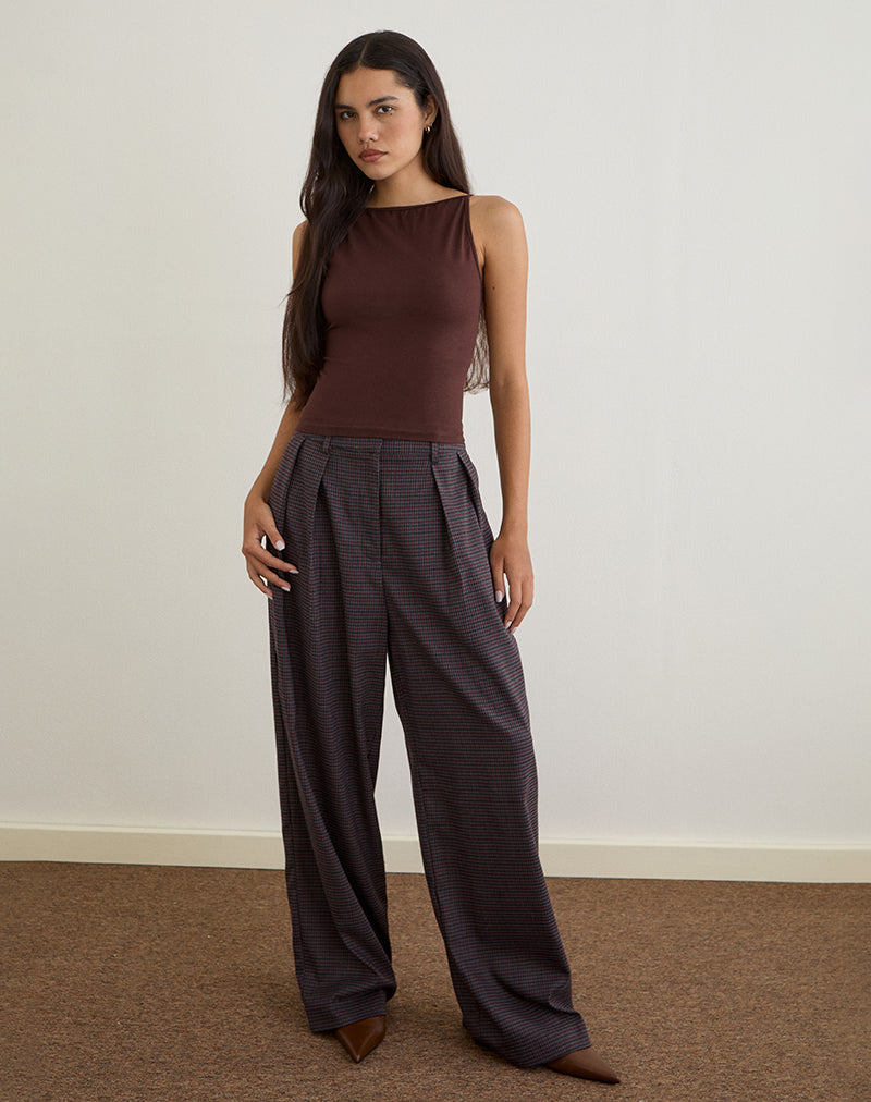 Afbeelding van Dudley Vest Top in Jersey Bittere Chocolade