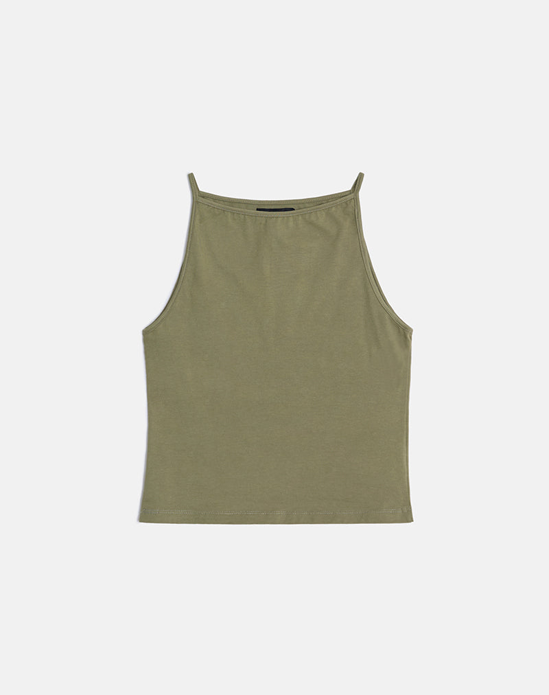 Afbeelding van Dudley Vest Top in Jersey Khaki