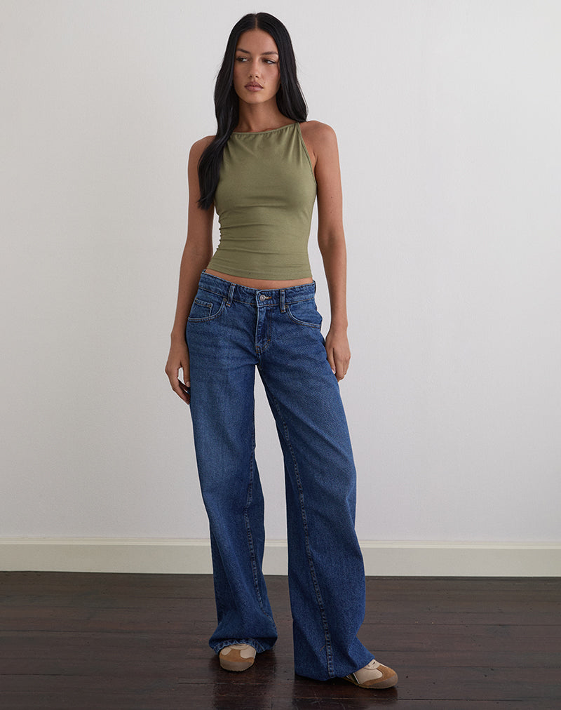 Afbeelding van Dudley Vest Top in Jersey Khaki