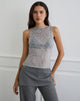 Afbeelding van Dudley Vest Top in Pailletten Gebreid Donker Zilver