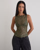 Afbeelding van Dudley Vest Top in gebreide lovertjes Olive