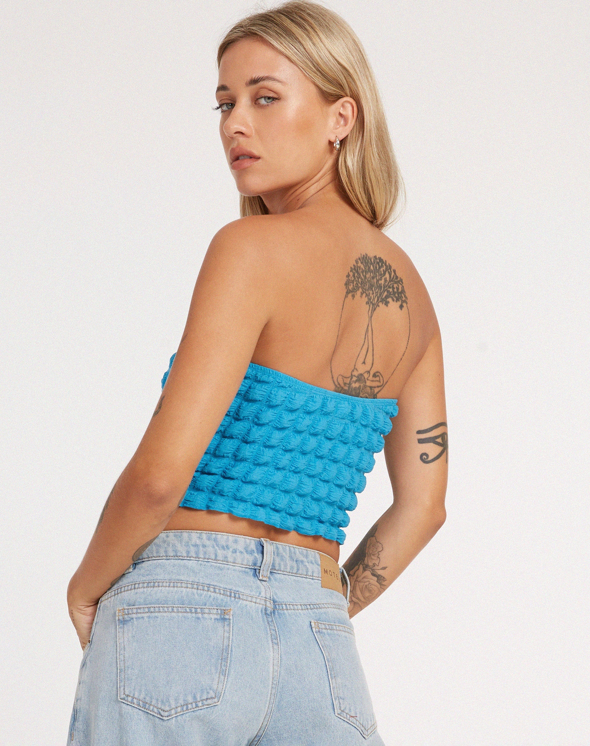 Afbeelding van Dulce Bandeau Top in Blauw