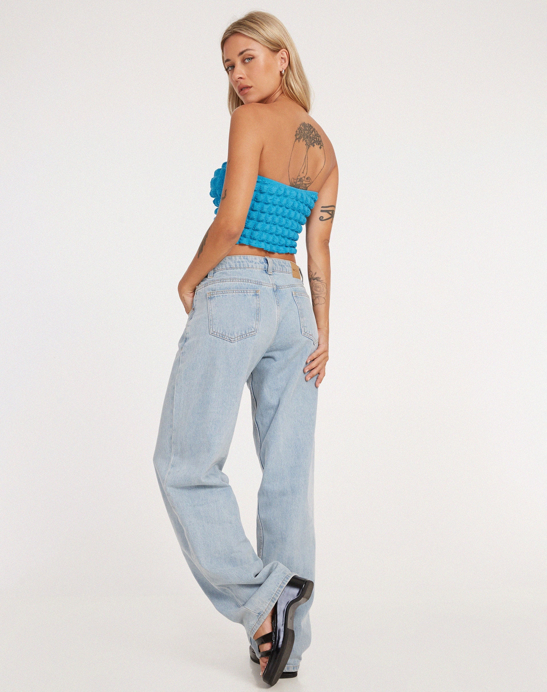 Afbeelding van Dulce Bandeau Top in Blauw