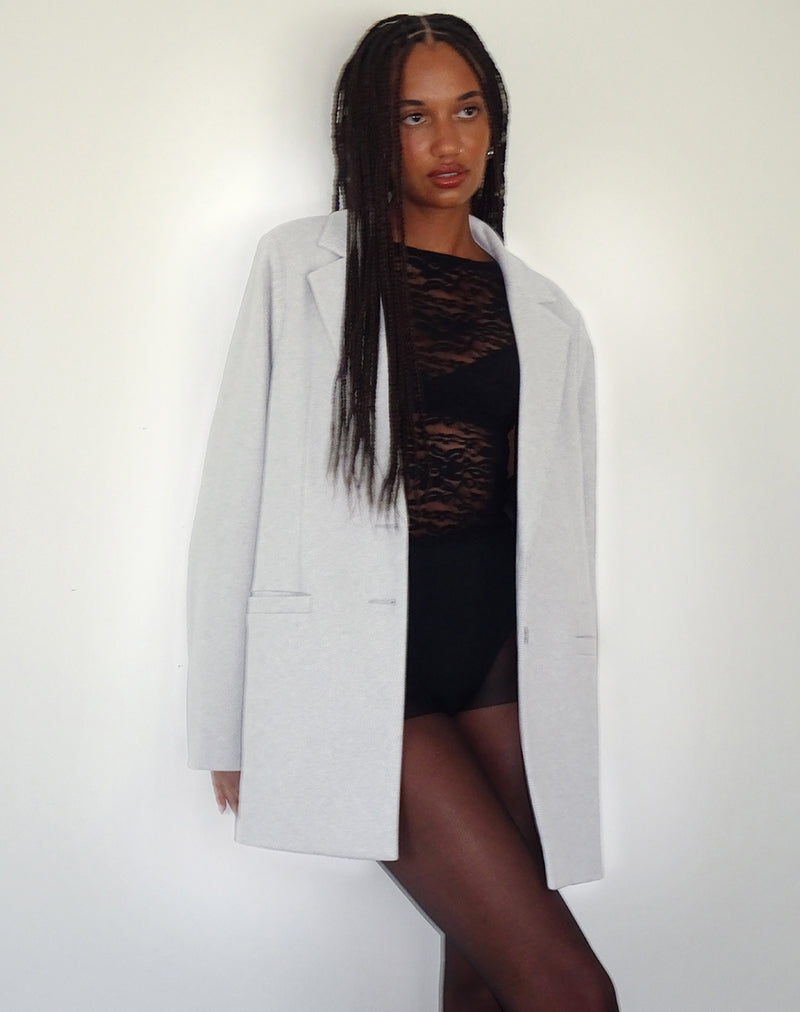 Afbeelding van Messeir blazer van imitatiewol in grijs