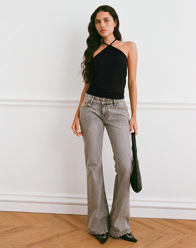 Afbeelding van Dyilla Arrow Neck Top in Zwart
