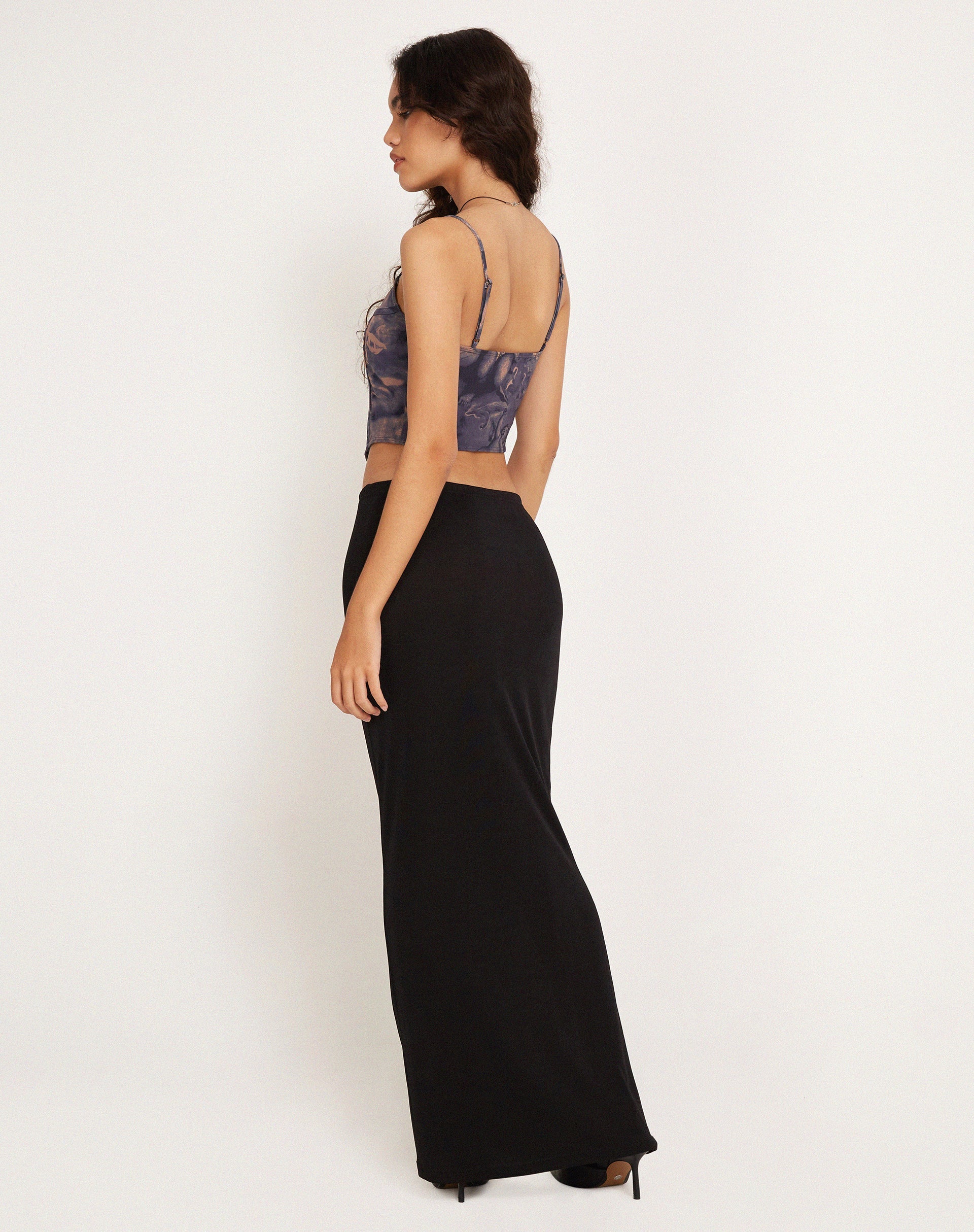 Afbeelding van Elcini Cropped Corset Top in Renaissance Cherub Charcoal