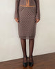 Afbeelding van Eldonia Midi rok in Basic Polka Bruin